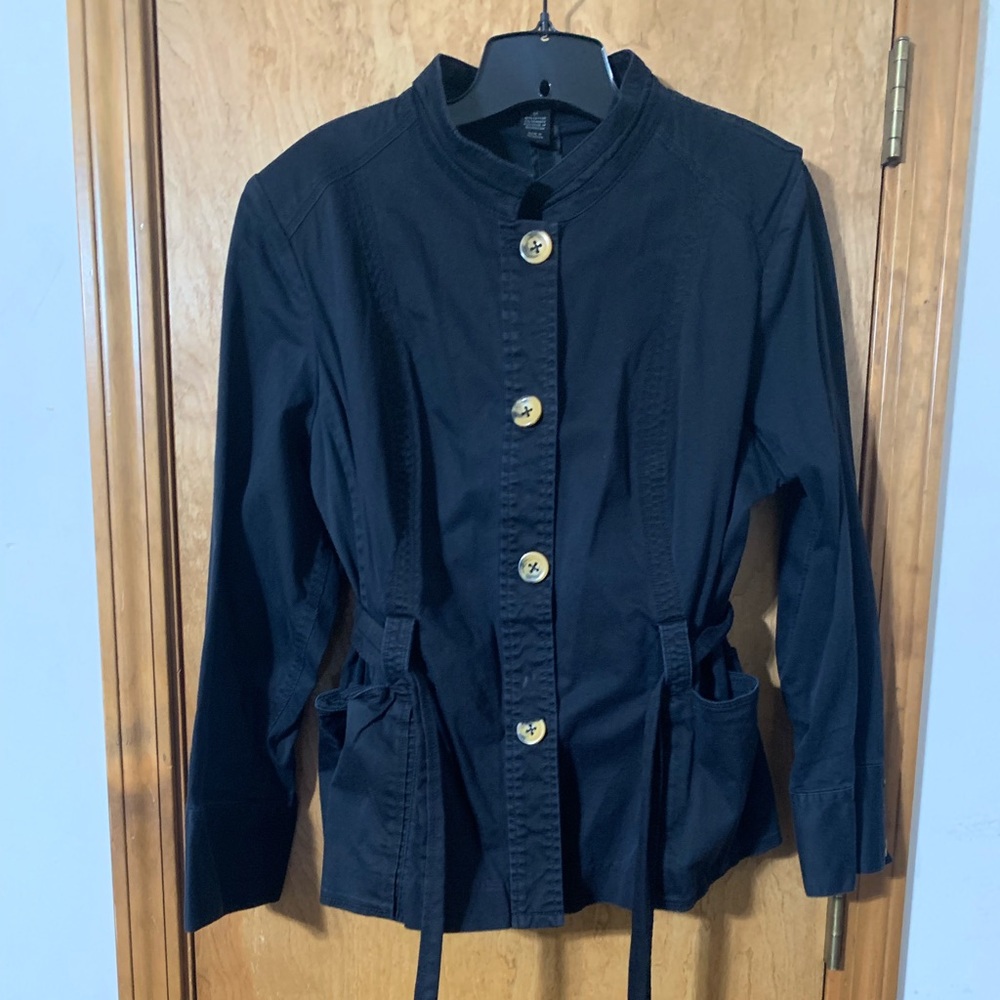 Lane Bryant Black Jacket with Belt